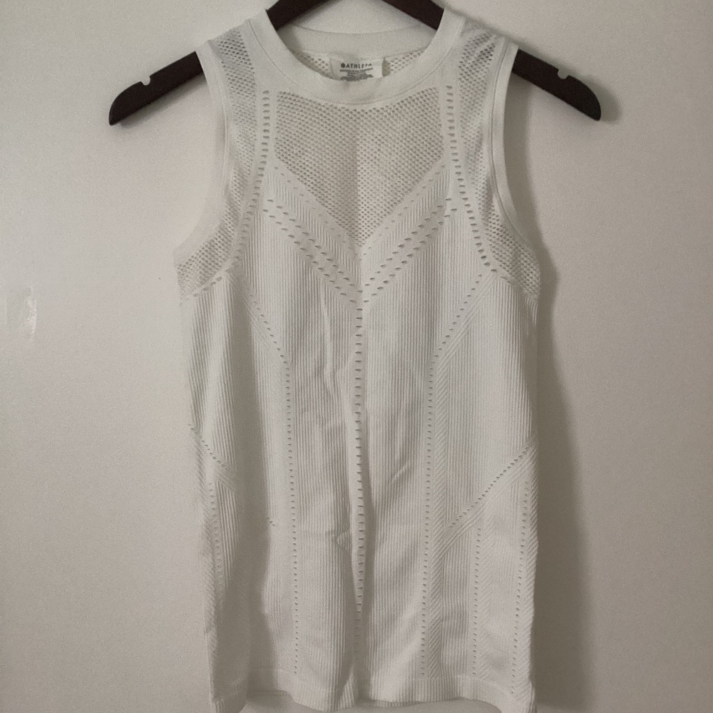 Athlete White Sleeveless Top